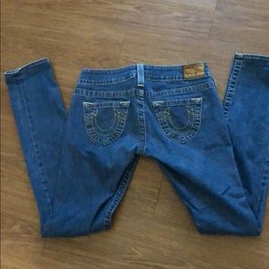Stretchy True Religion blue jeans